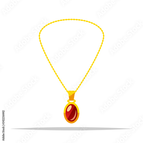 Necklace jewelry vector isolated illustration
