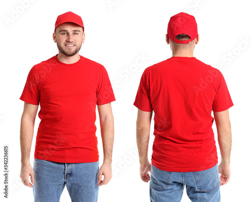 Handsome man in stylish cap...