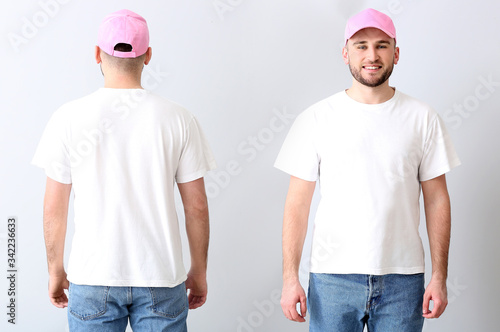 Handsome man in stylish cap...
