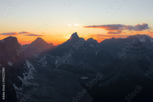 Beautiful Sunset Over The Canadian Rockies © Rita Petcu