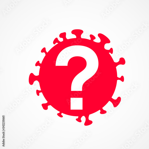 corona virus and question mark