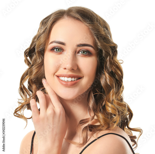 Beautiful young woman with ...