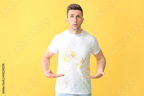 Troubled man in dirty cloth...