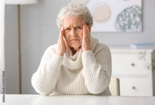 Elderly woman video chattin...