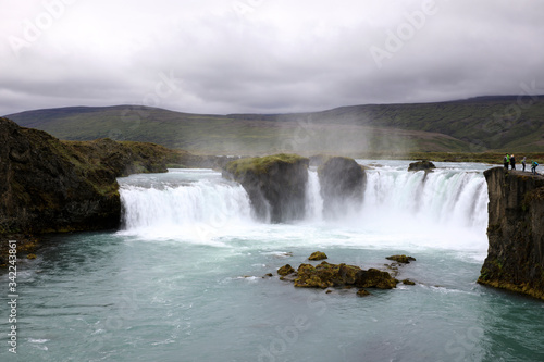 Godafoss   Iceland - August 26  2017  The Godafoss waterfall  Iceland  Europe