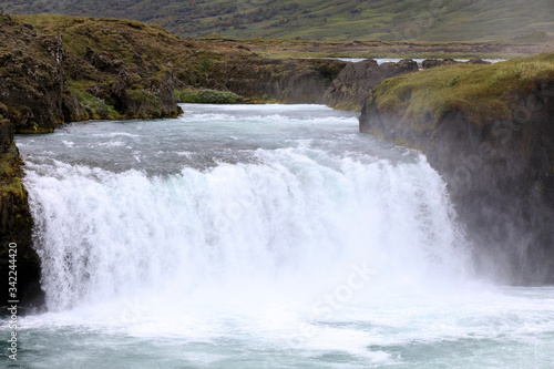 Godafoss   Iceland - August 26  2017  The Godafoss waterfall  Iceland  Europe