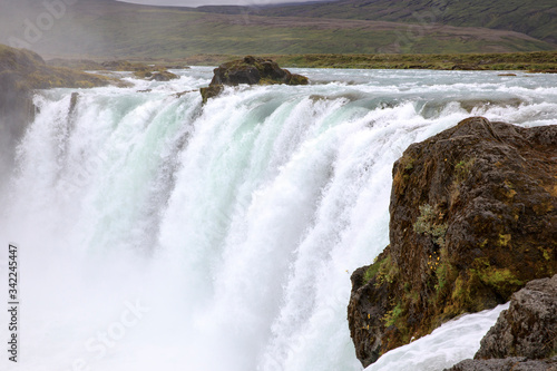 Godafoss   Iceland - August 26  2017  The Godafoss waterfall  Iceland  Europe