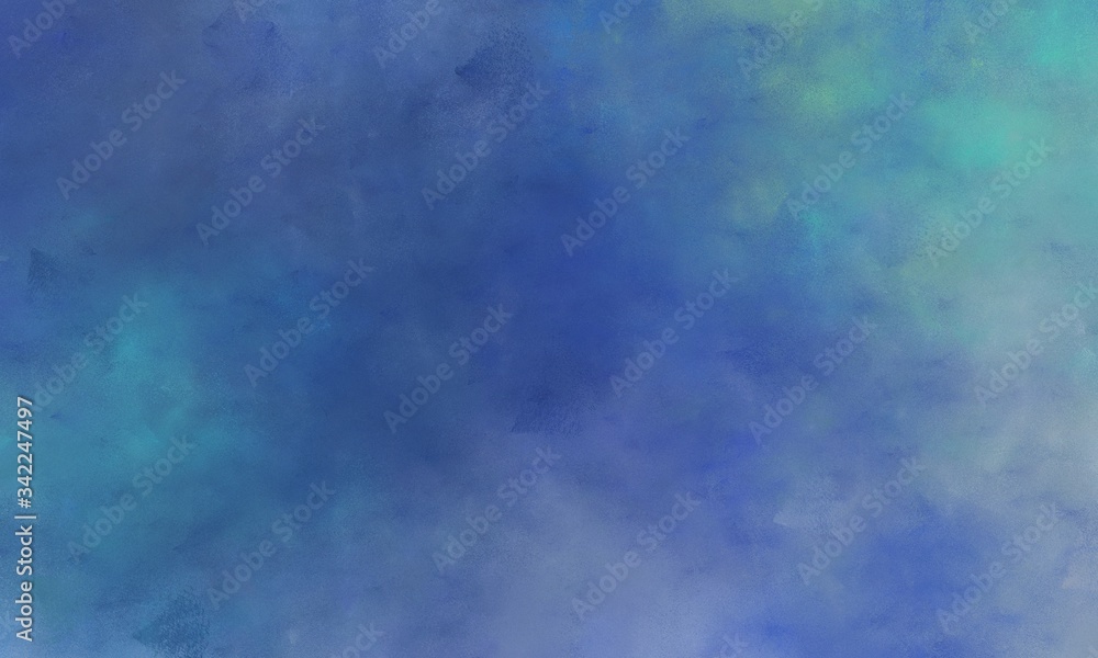 abstract painted art old header with teal blue, light slate gray and cadet blue color with space for text or image