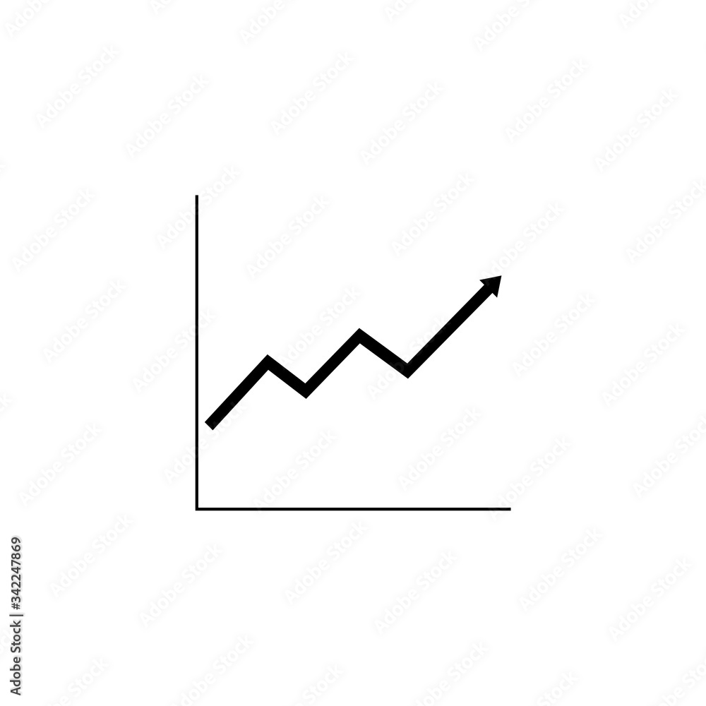 Profit growing icon isolated on white background Profit growing icon isolated on white background