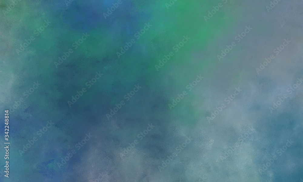 painted aged background header with teal blue, light slate gray and cadet blue color with space for text or image