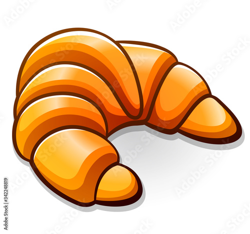 Vector croissant design drawing isolated
