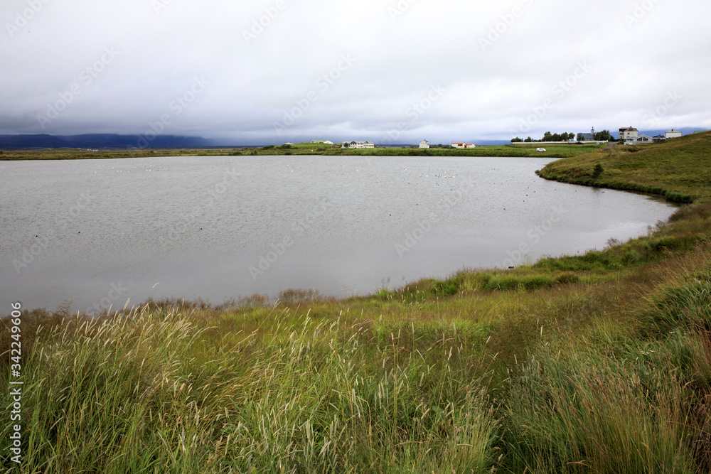 Myvatn / Iceland - August 26, 2017: Lake Myvatn area, Iceland, Europe