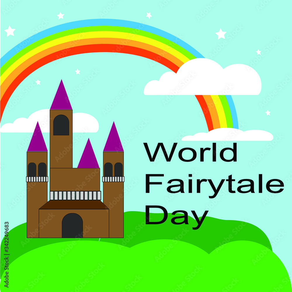 Naklejka premium World Fairytale Day. beauty fairyland
