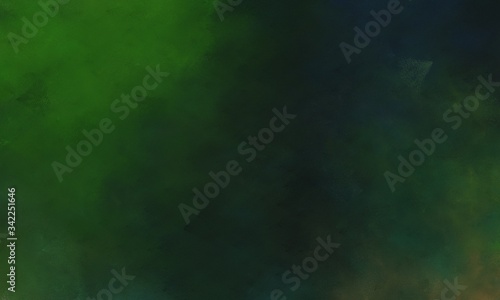 painted grunge banner with very dark green, forest green and dark olive green color with space for text or image