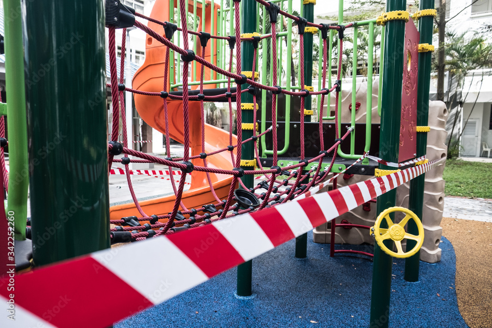 Public are restricted from using the playground during the pandemic circuit breaker period.