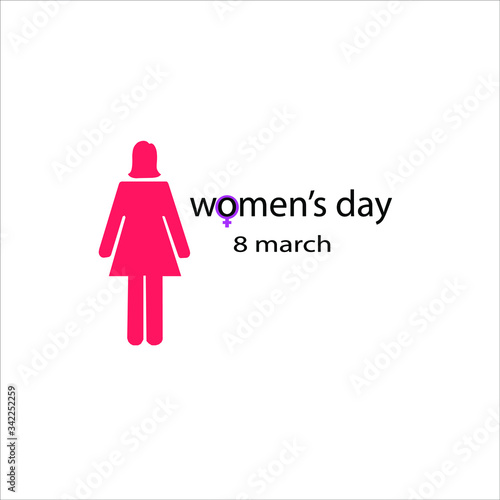 women's day 8 march logo vector