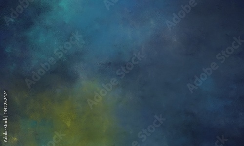 abstract painted art vintage header background with dark slate gray  teal blue and dark olive green color with space for text or image