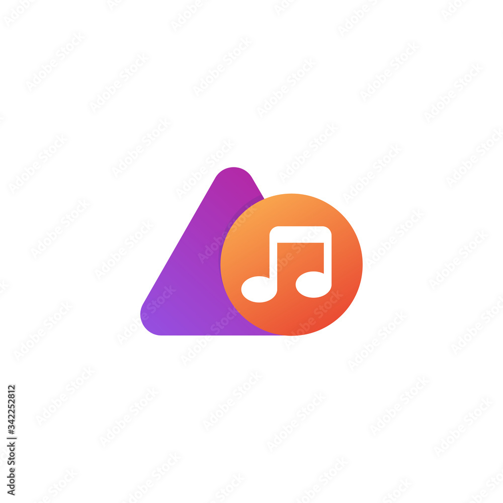 Music logo template design vector, icon illustration Music logo template design vector, icon illustration