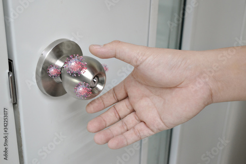 Be careful before touching the doorknob. Should be cleaned every time. coronavirus around us.