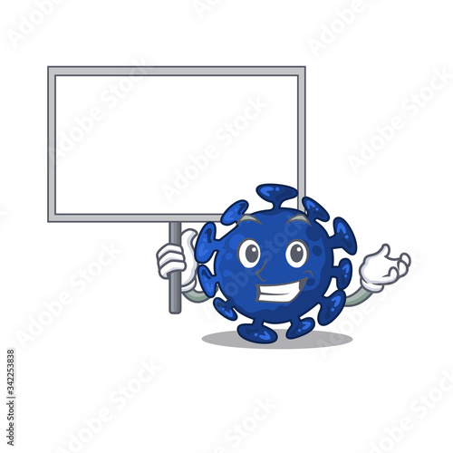 An icon of streptococcus mascot design style bring a board