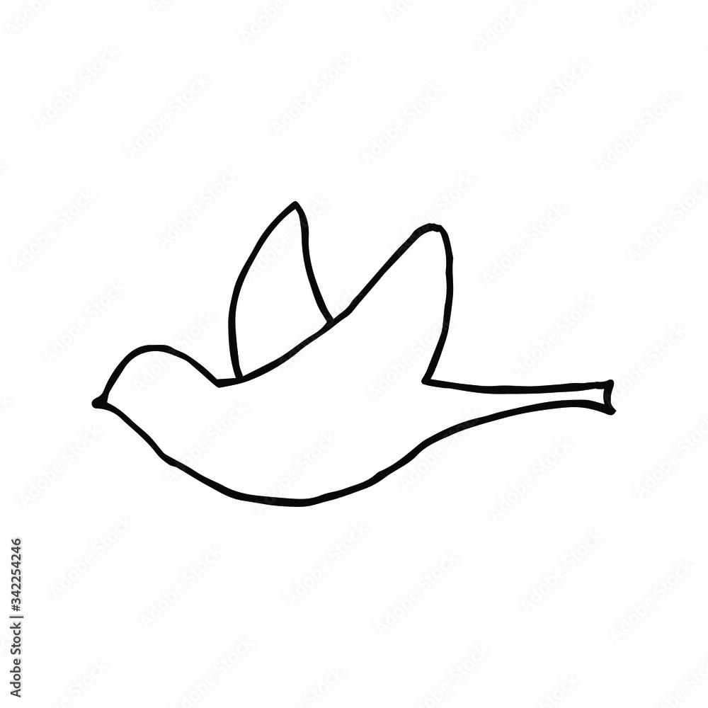 Isolated on white background birds Stock illustration, vector, hand drawing, design element for printing, scrapbooking, postcard Isolated on white background birds Stock illustration, vector, hand drawing, design element for printing, scrapbooking, postcard