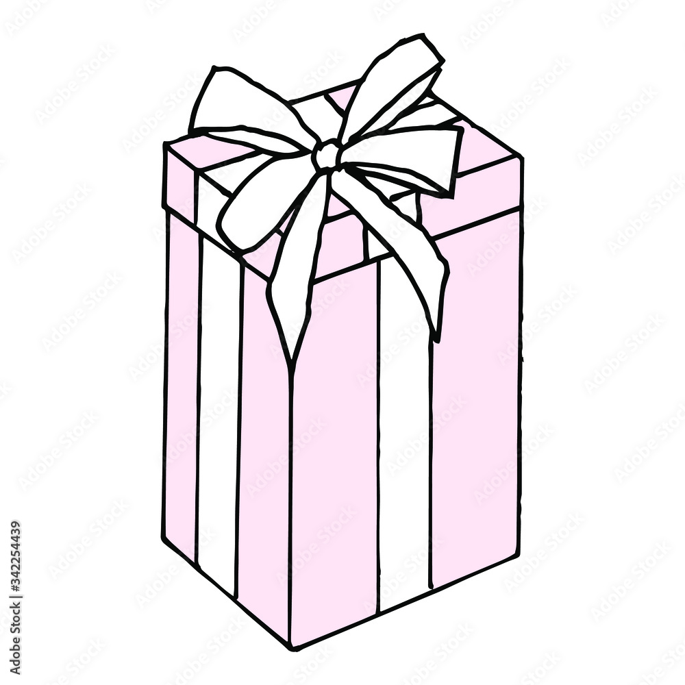 isolated on white background picture box with gifts Stock illustration vector design element for printing, scrapbooking, postcard isolated on white background picture box with gifts Stock illustration vector design element for printing, scrapbooking, postcard