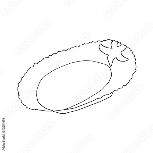 Isolated on white porcelain, Stock Illustration, vector, hand drawing, design element ware for printing, scrapbooking, postcard