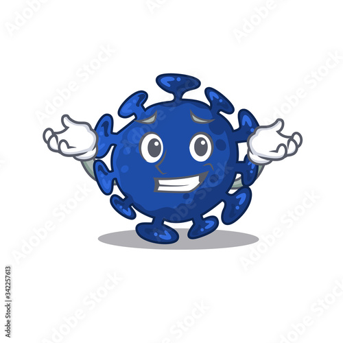 A picture of grinning streptococcus cartoon design concept