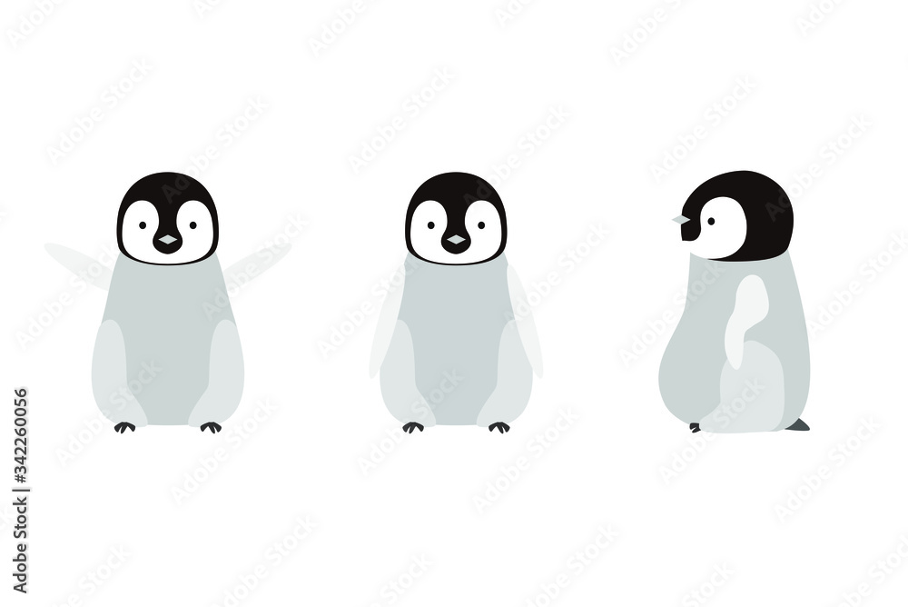 かわいいエンペラーペンギンの子どものイラスト Stock Vektorgrafik Adobe Stock
