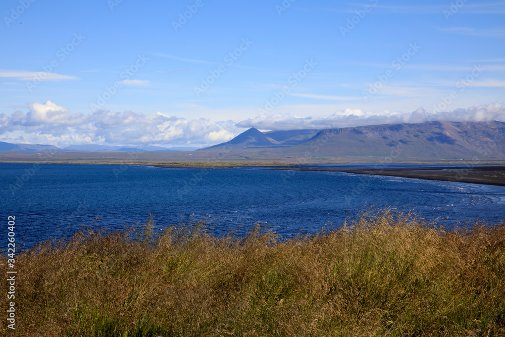 Vatnsnes / Iceland - August 27, 2017: The Vatnsnes peninsula coastline, Iceland, Europe Vatnsnes / Iceland - August 27, 2017: The Vatnsnes peninsula coastline, Iceland, Europe