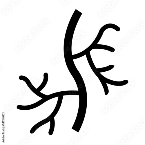 human artery outline icon. isolated line vector illustration from human body parts collection.