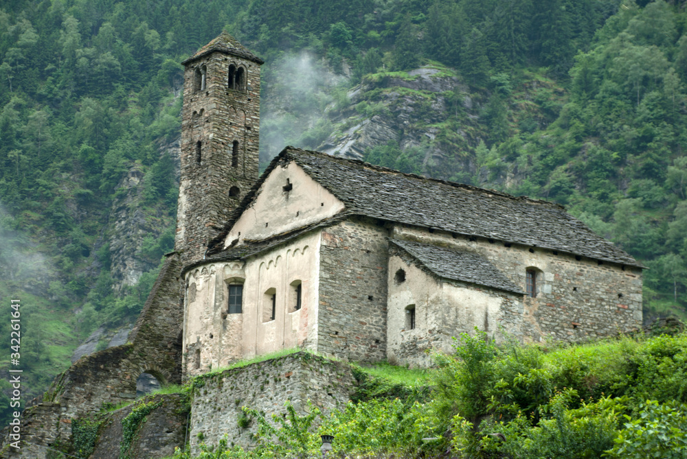 Schweiz, Tessin, Leventina, Giornico, Kirche S. Maria