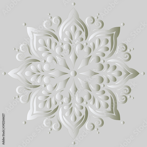 Mandala pattern white gradient good mood