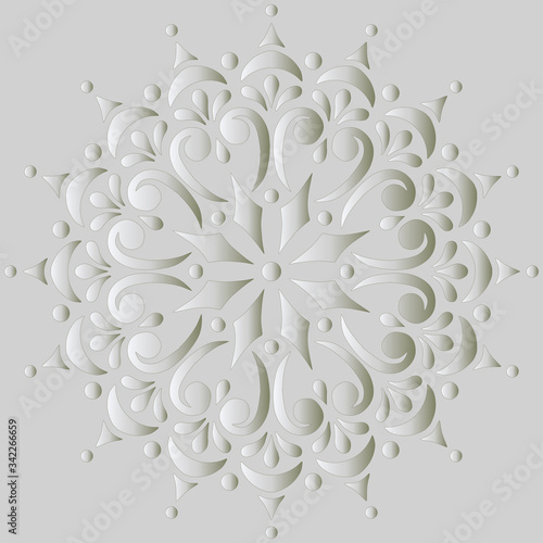 Mandala pattern white gradient good mood