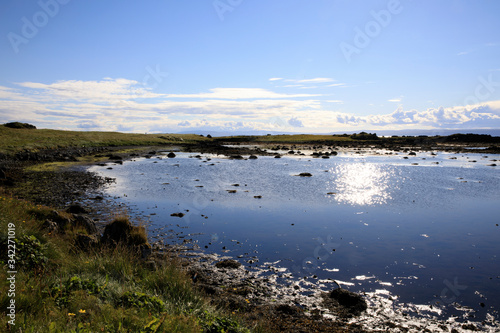 Vatnsnes   Iceland - August 27  2017  The coast and the sea in Vatnsnes peninsula  Iceland  Europe