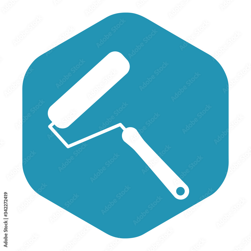 Paint roller icon. A paint tool for applying paint on surfaces. Vector illustration for design and web isolated on a white background. Paint roller icon. A paint tool for applying paint on surfaces. Vector illustration for design and web isolated on a white background.