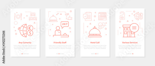 Vector four vertical mobile banners for hotel service - 02