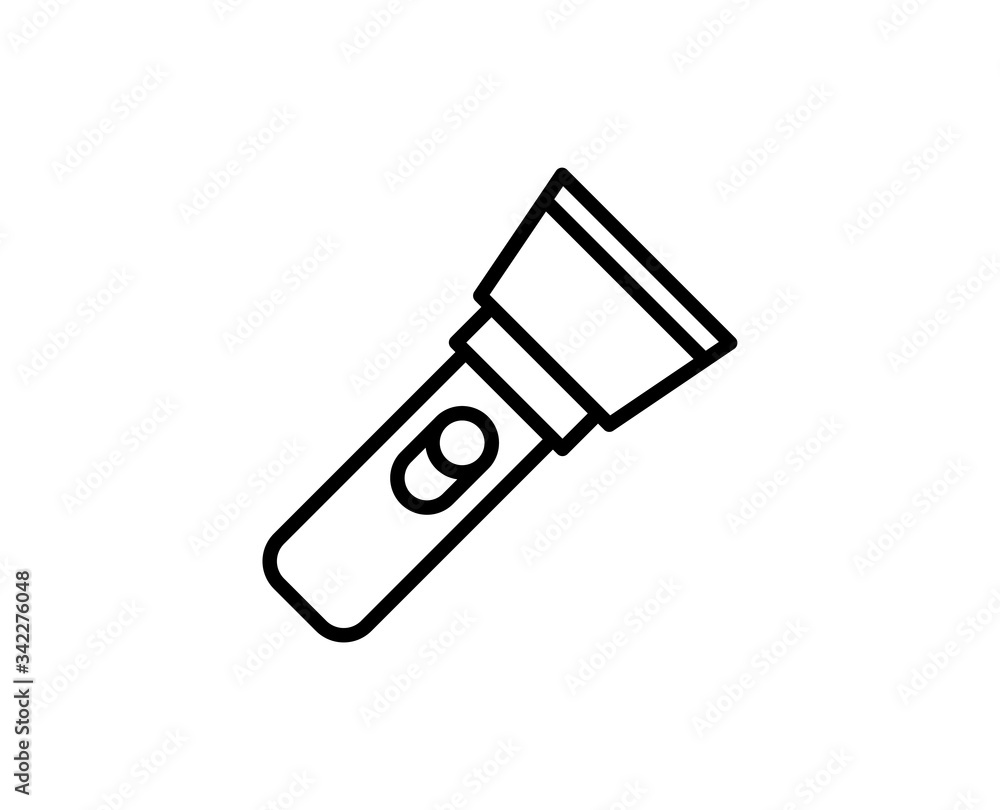 Flashlight line icon Flashlight line icon
