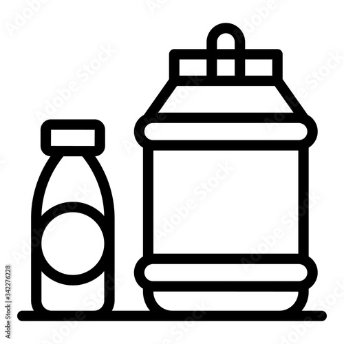 Farm fresh milk producer icon. Outline farm fresh milk producer vector icon for web design isolated on white background