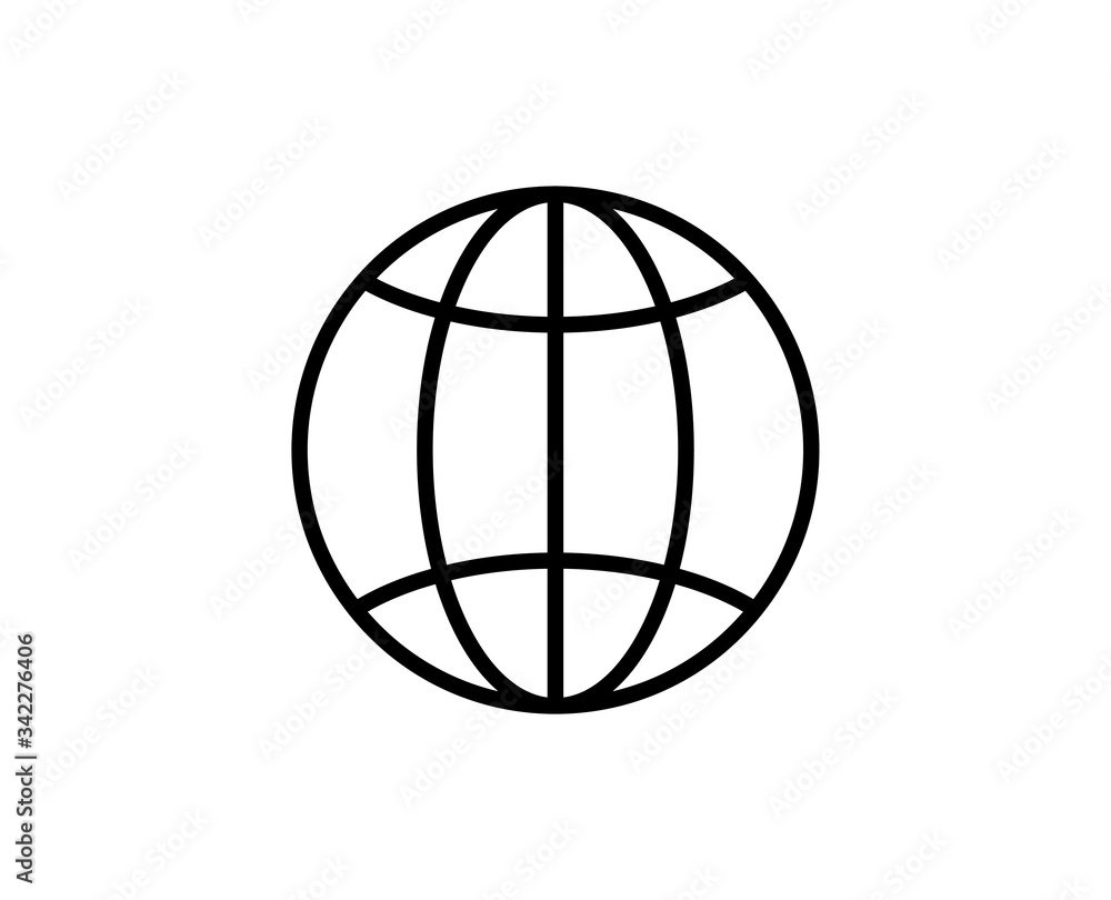 Globe line icon. Globe line icon.
