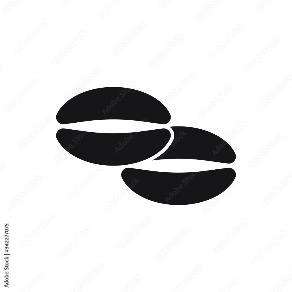 Coffee bean icon design isolated on white background Coffee bean icon design isolated on white background