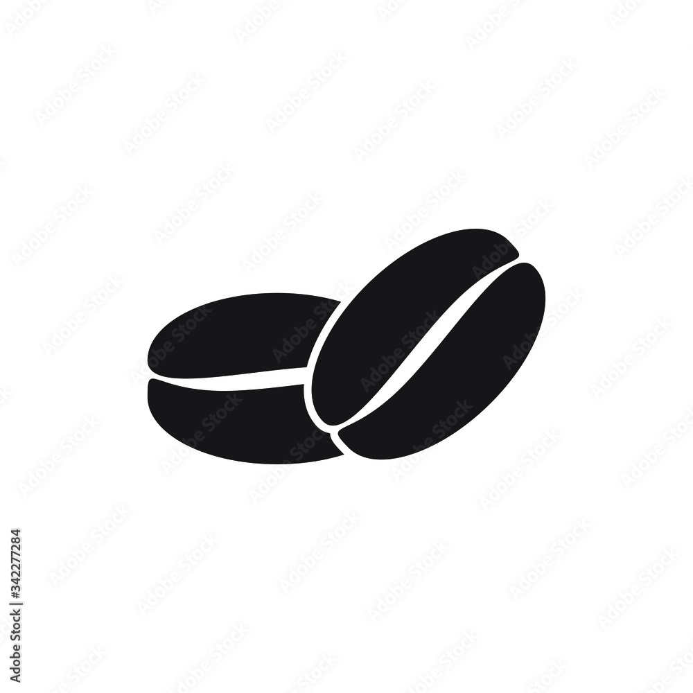 Coffee bean icon design isolated on white background Coffee bean icon design isolated on white background