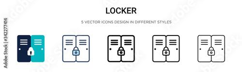 Canvas Print Locker icon in filled, thin line, outline and stroke style