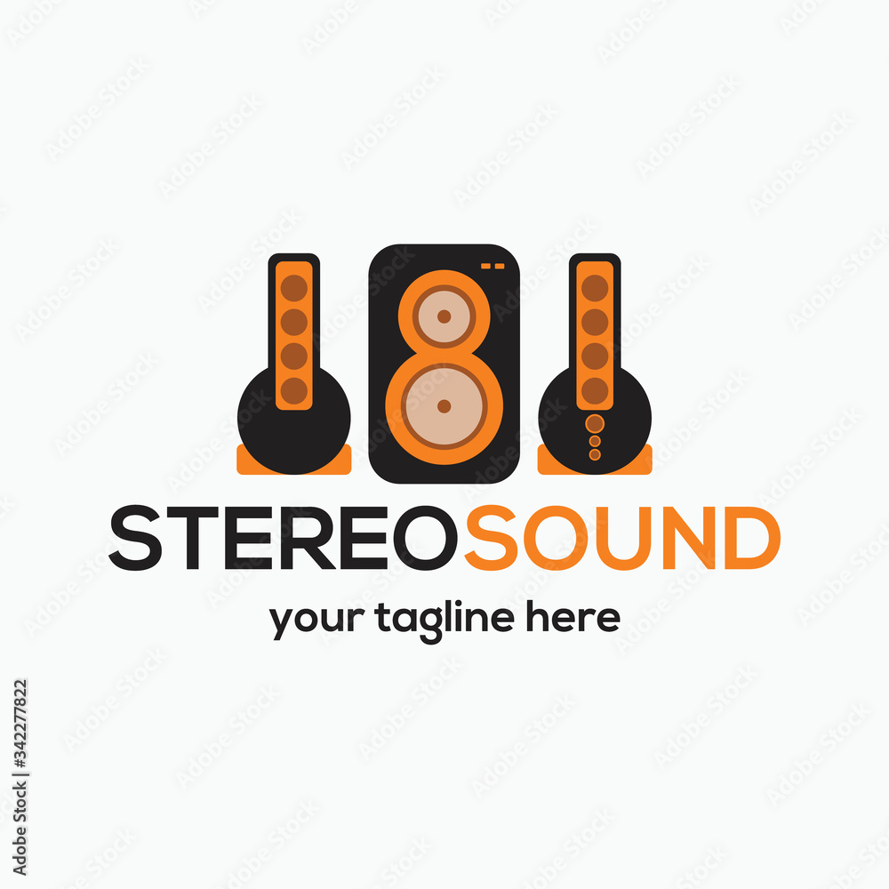 stereo sound - simple flat speaker logo - speaker logo design stereo sound - simple flat speaker logo - speaker logo design