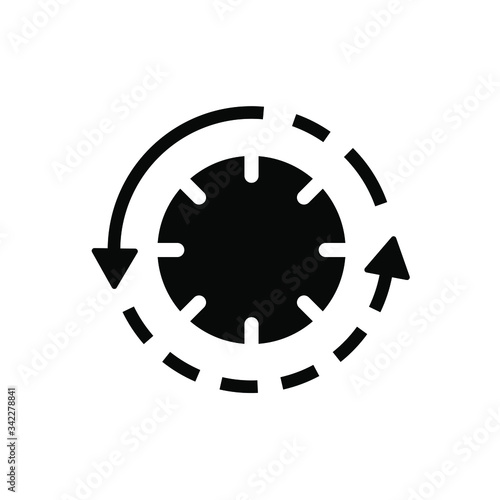 real time data outline vector icon. analytics illustration sign. technology symbol.