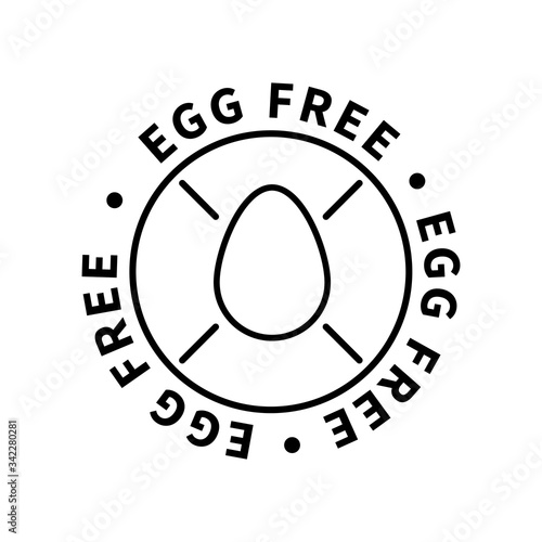 Egg free simple icon, modern design element on white