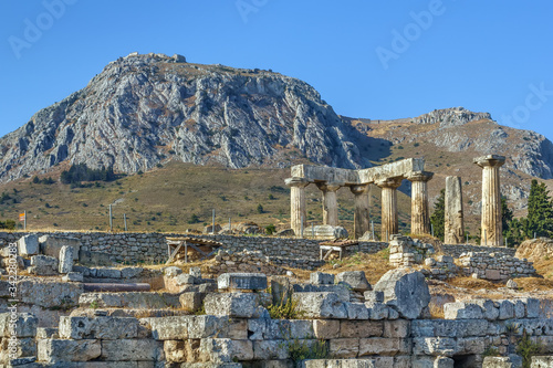 Photography Temple of Apollo in ancient Corinth, Greece