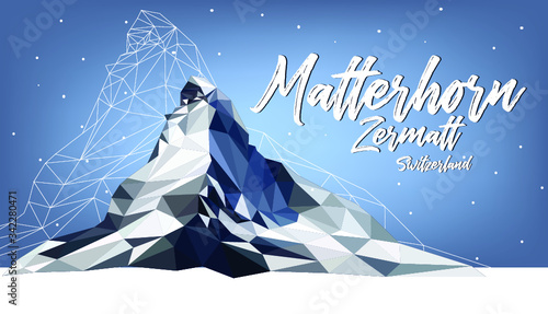 Matterhorn Zermatt Switzerland Background Vector