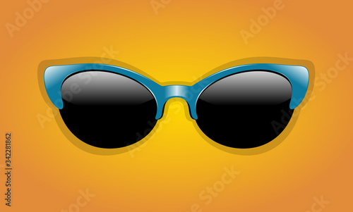 Sunglasses vector realistic illustration on a background