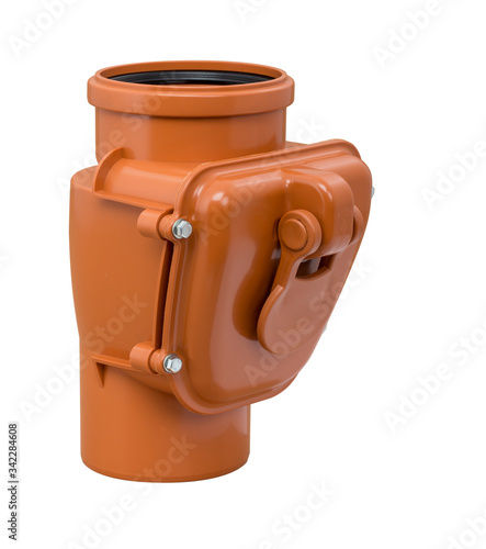 red plastic pipes